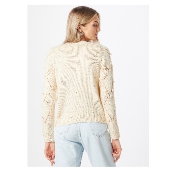 COPY - MINKPINK Womens Open-Knit Ball-Detail Sweater,Ivory, X- Large - Picture 4 of 7